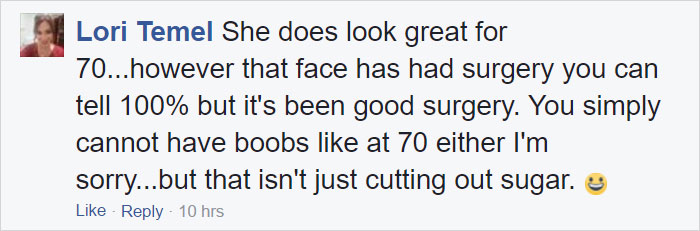 Illustration de l'article : A presque 70 ans, cette grand-mère révèle le secret de sa jeunesse et de son corps parfait. Les internautes réagissent pourtant avec colère.