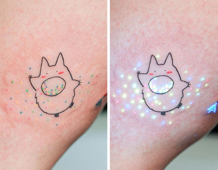 Des tatouages qui révèlent leurs secrets sous UV